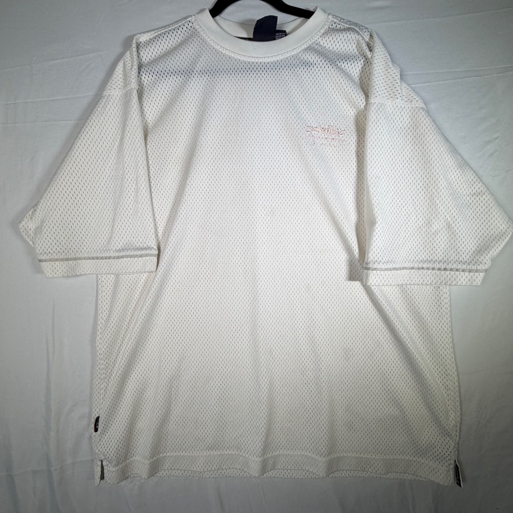 Southpole Denim Collection Mesh Jersey T Shirt Y2K Streetwear White XL